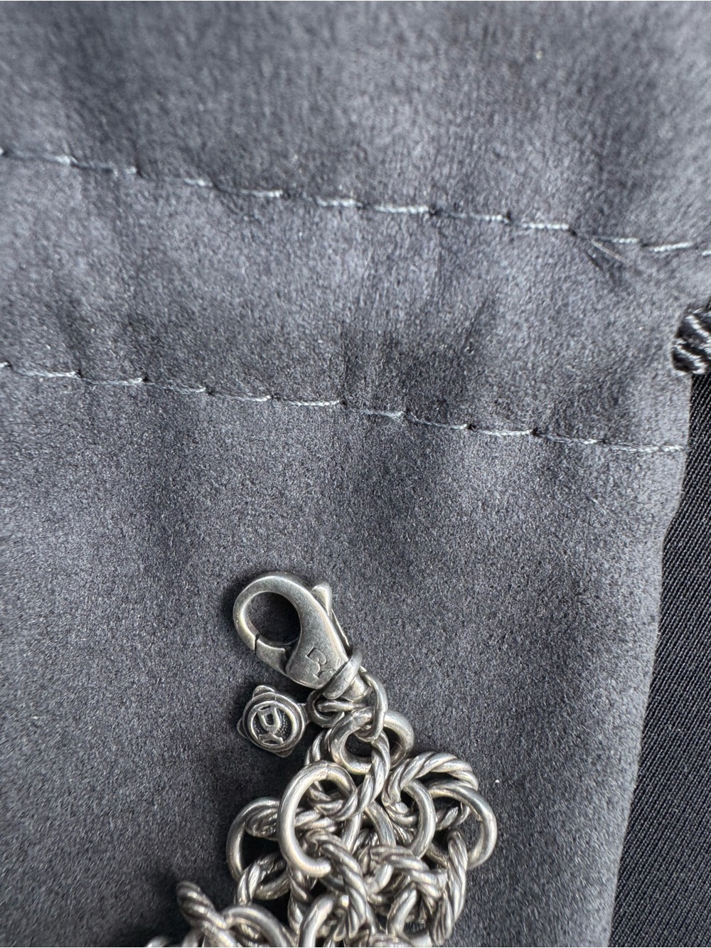 David Yurman Sterling Silver & 14K Gold Puffy Heart Charm Bracelet - Picture 4 of 9